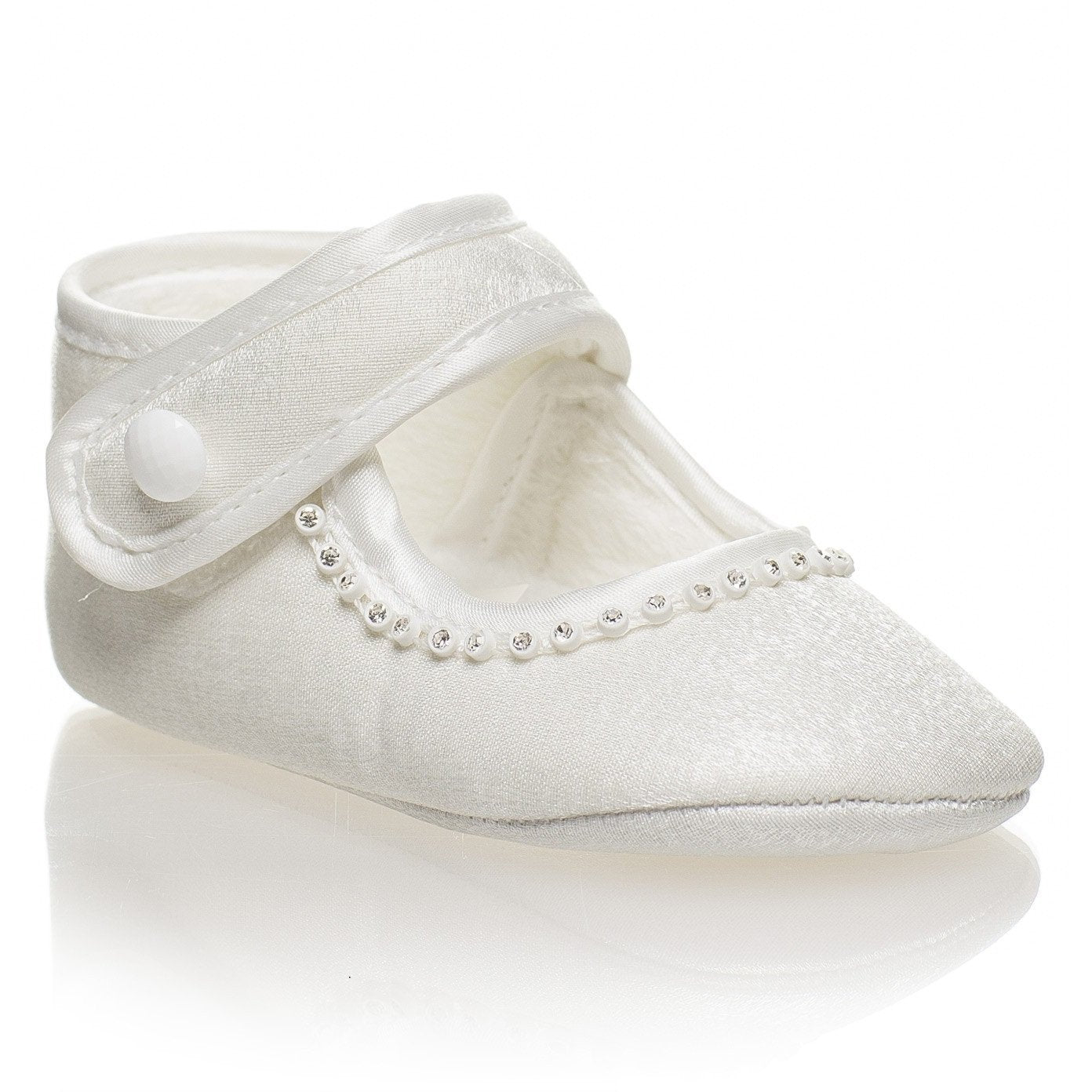 Baby girl christening shoes hot sale ivory